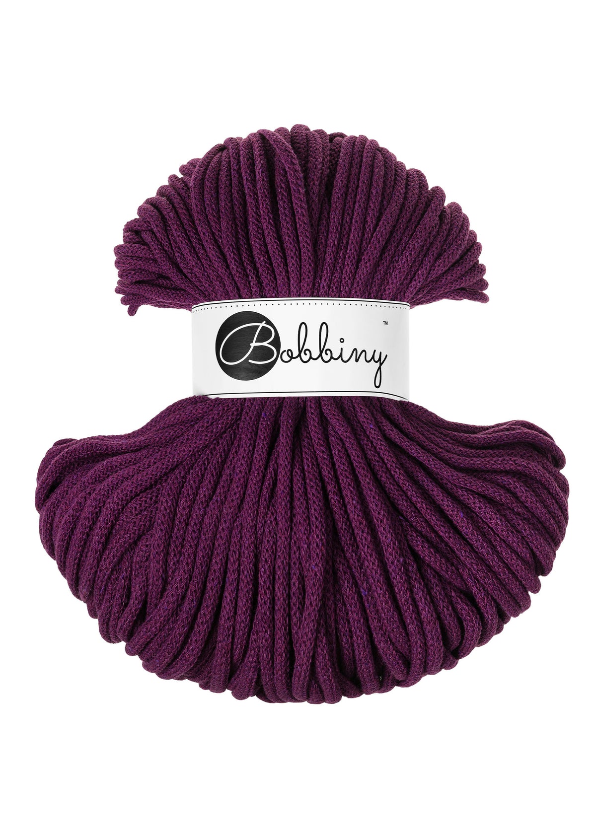 Bobbiny Junior Garn – 5 mm, 100 m, Aubergine