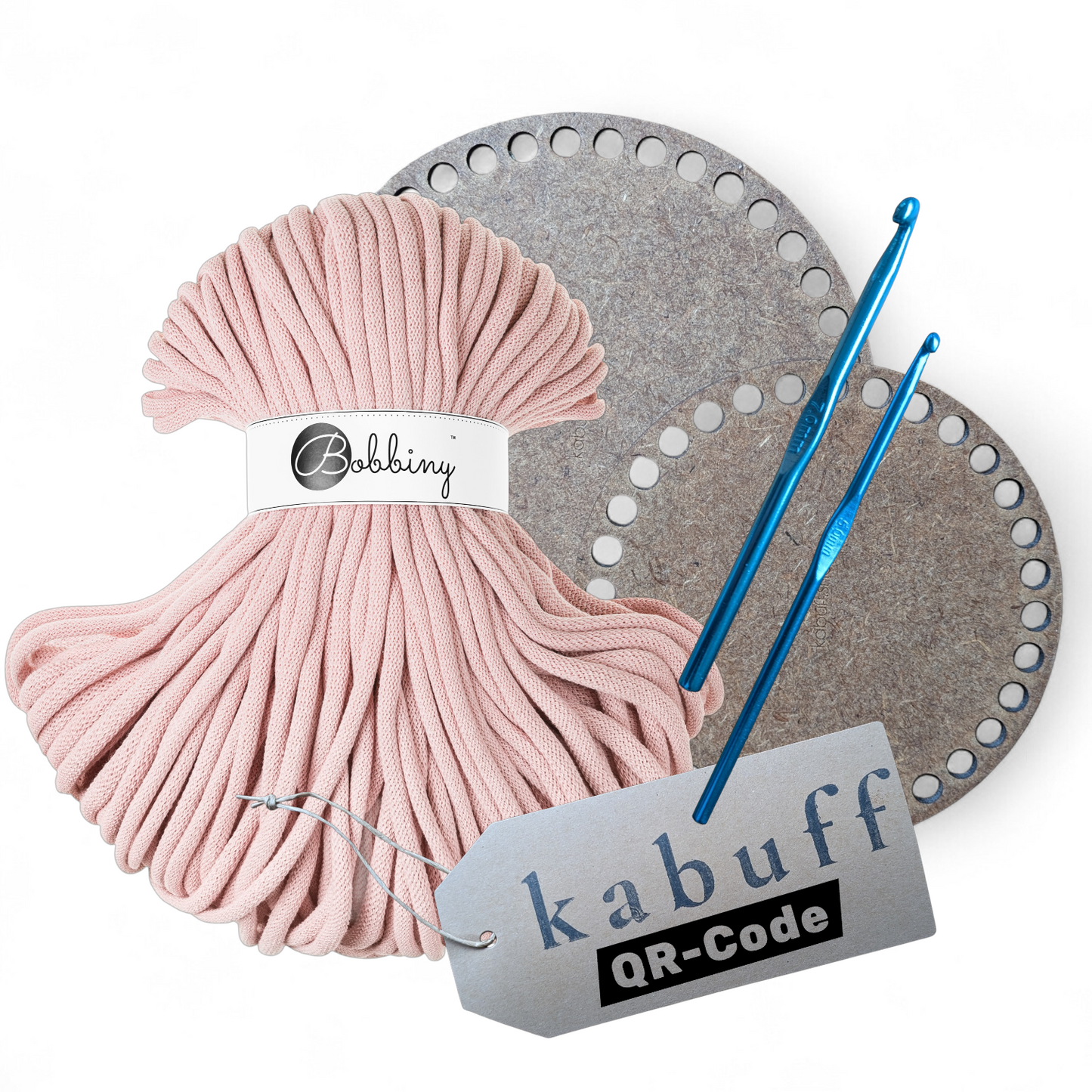 Häkelkorb-Set in Pastel Pink