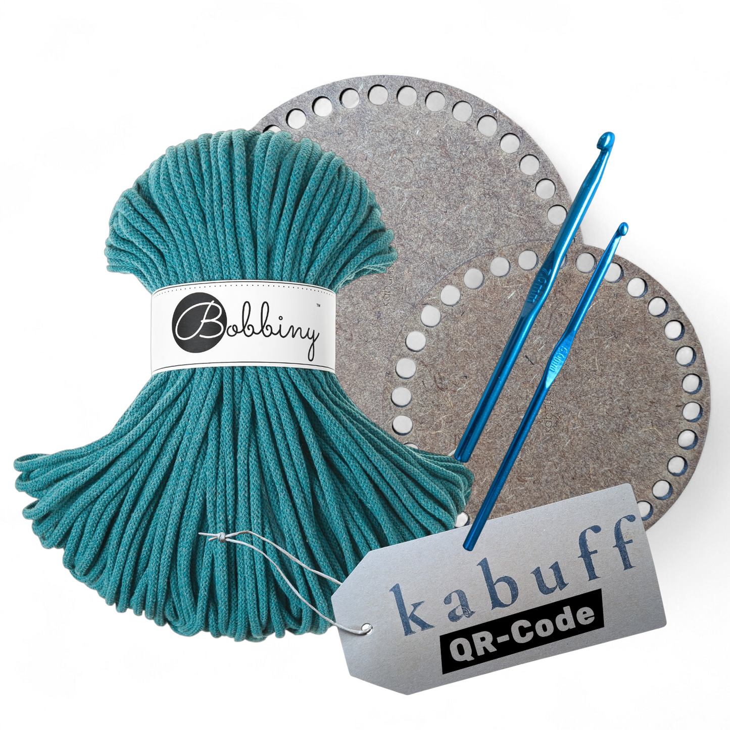 Häkelkorb-Set in Teal