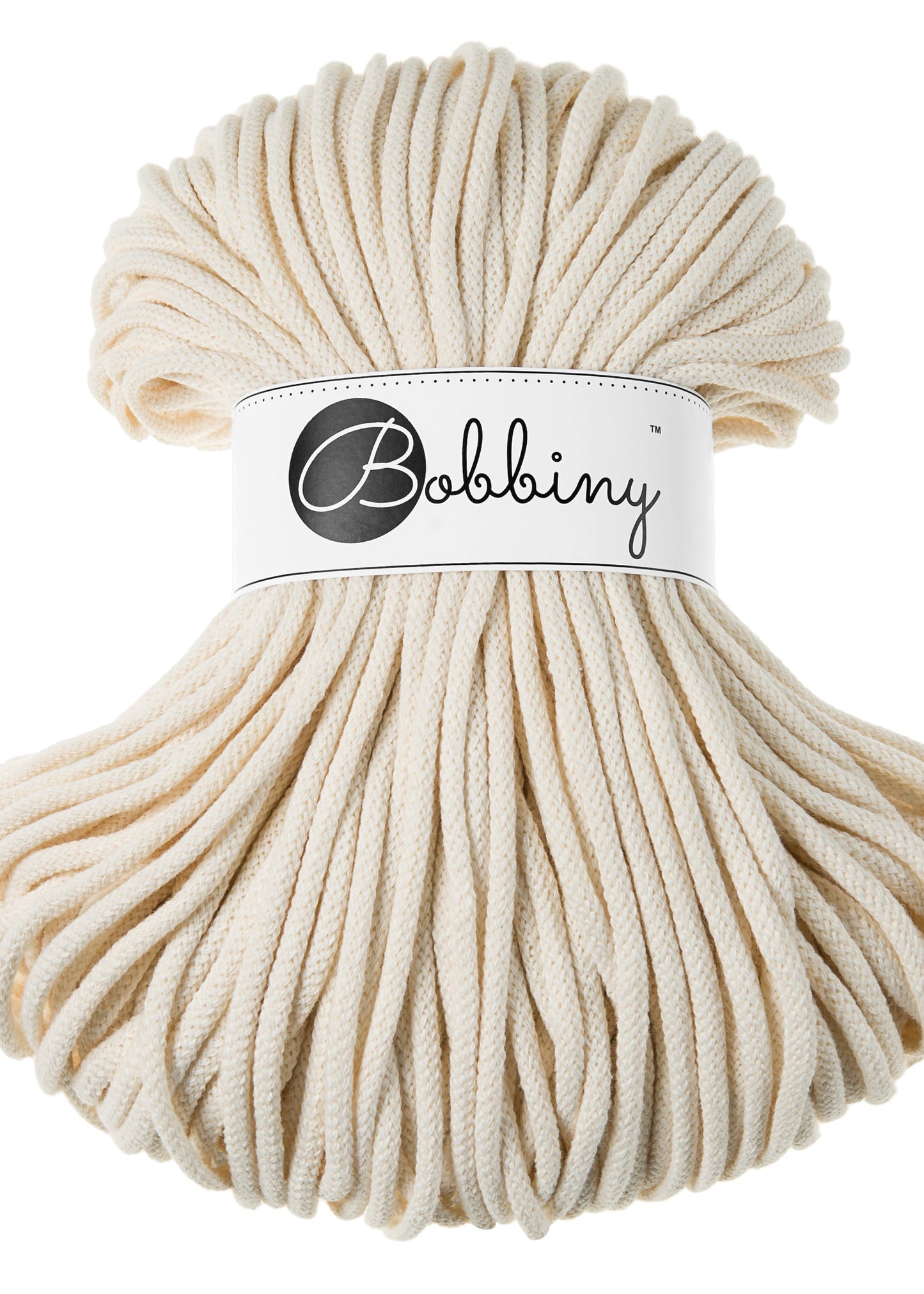 Bobbiny Junior Garn – 5 mm, 100 m, Natural
