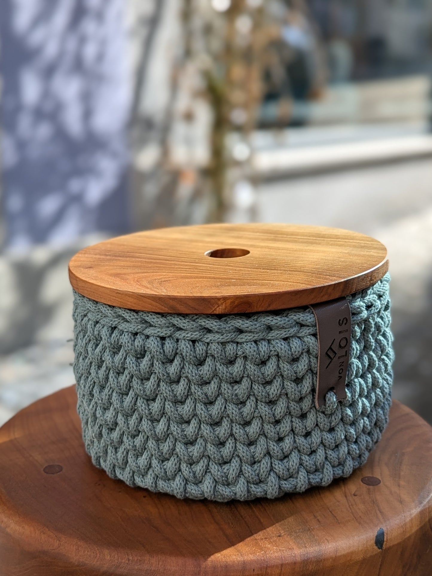 Baumwollkörbchen mit Deckel