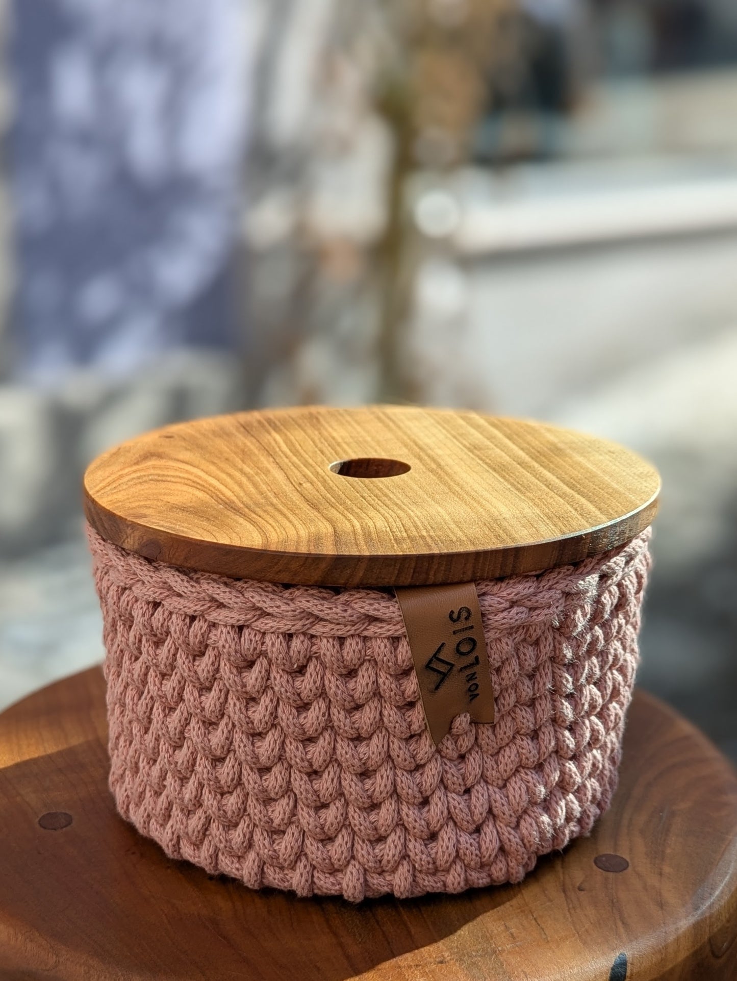 Baumwollkörbchen mit Deckel