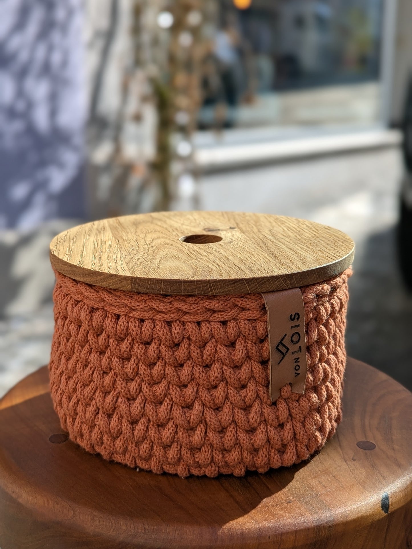 Baumwollkörbchen mit Deckel