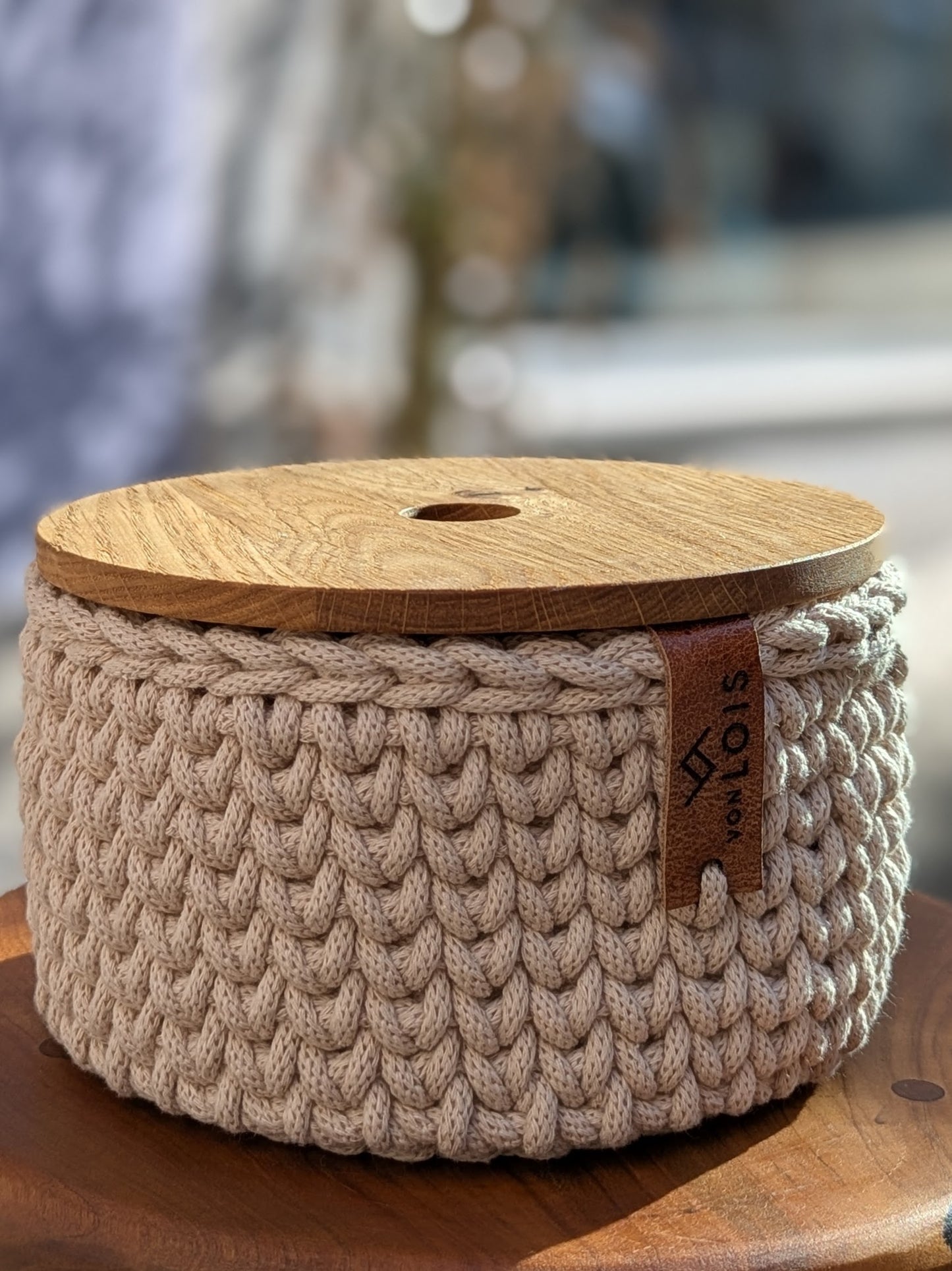 Baumwollkörbchen mit Deckel