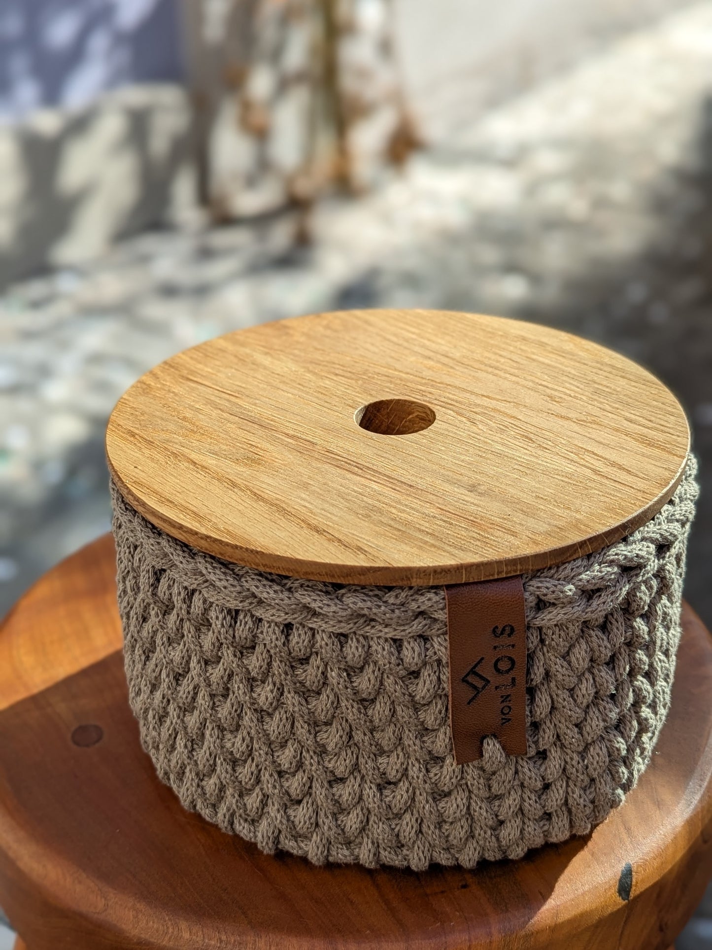 Baumwollkörbchen mit Deckel