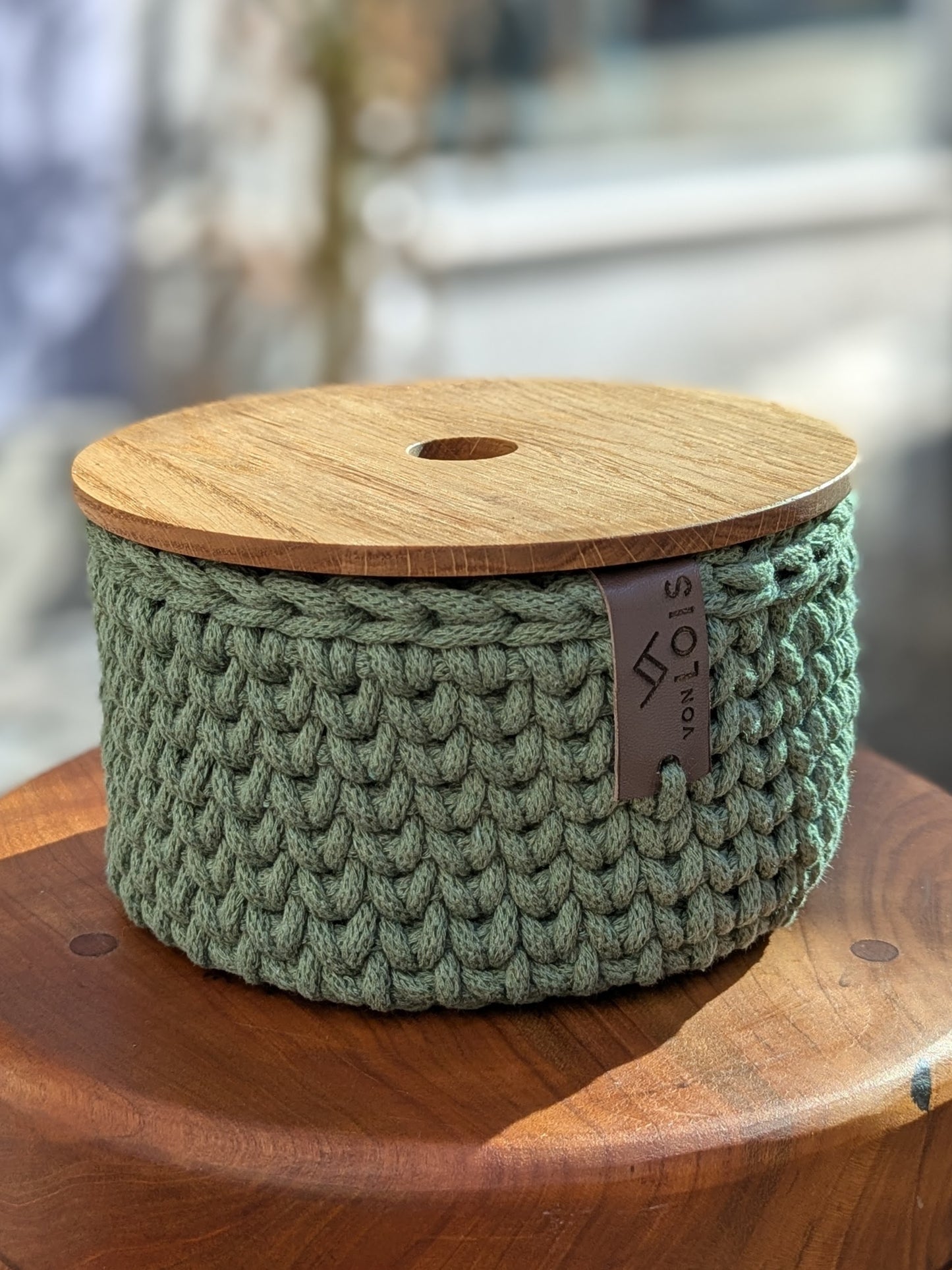 Baumwollkörbchen mit Deckel