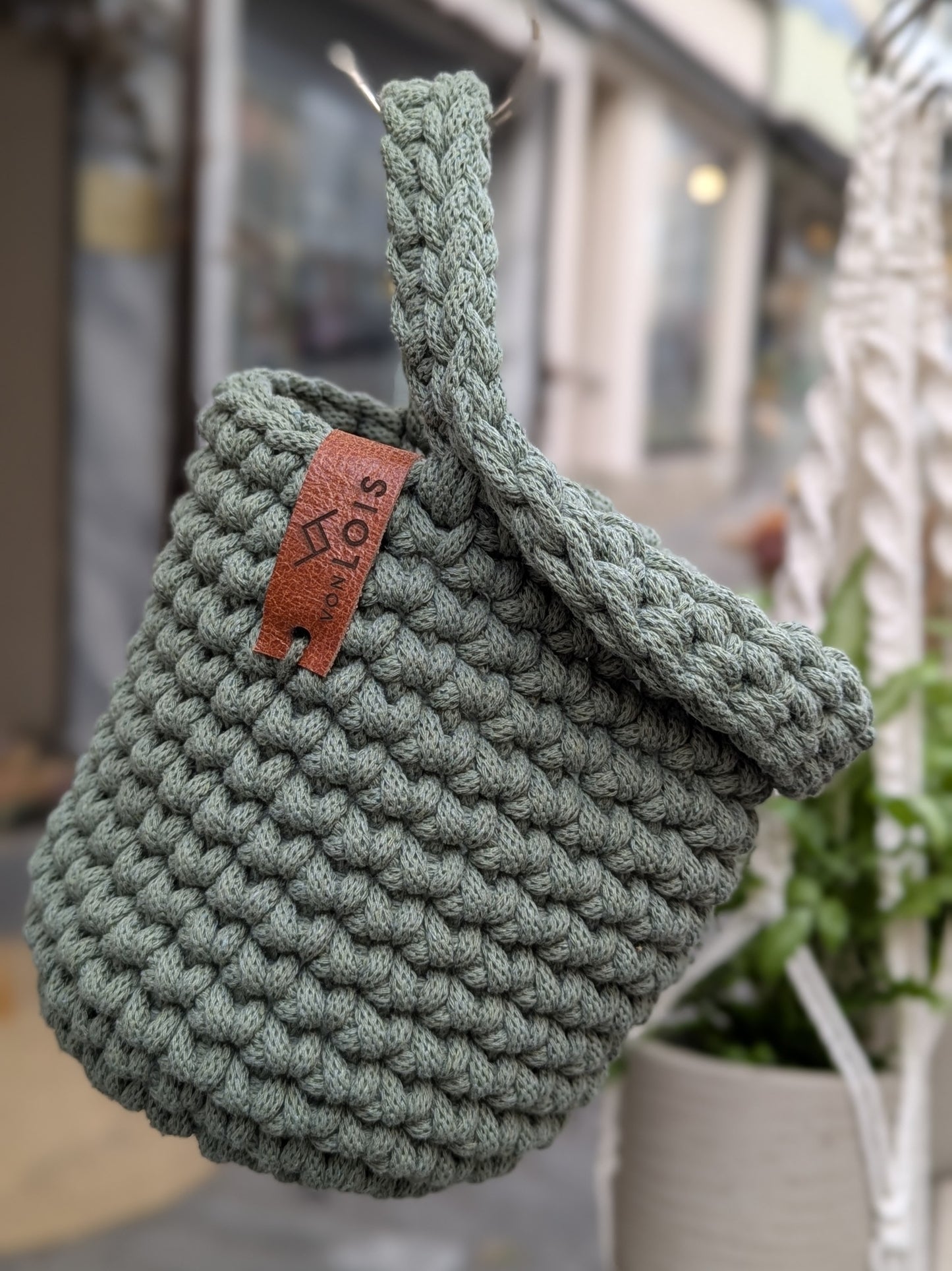 Hängetasche aus Recycling-Baumwolle S