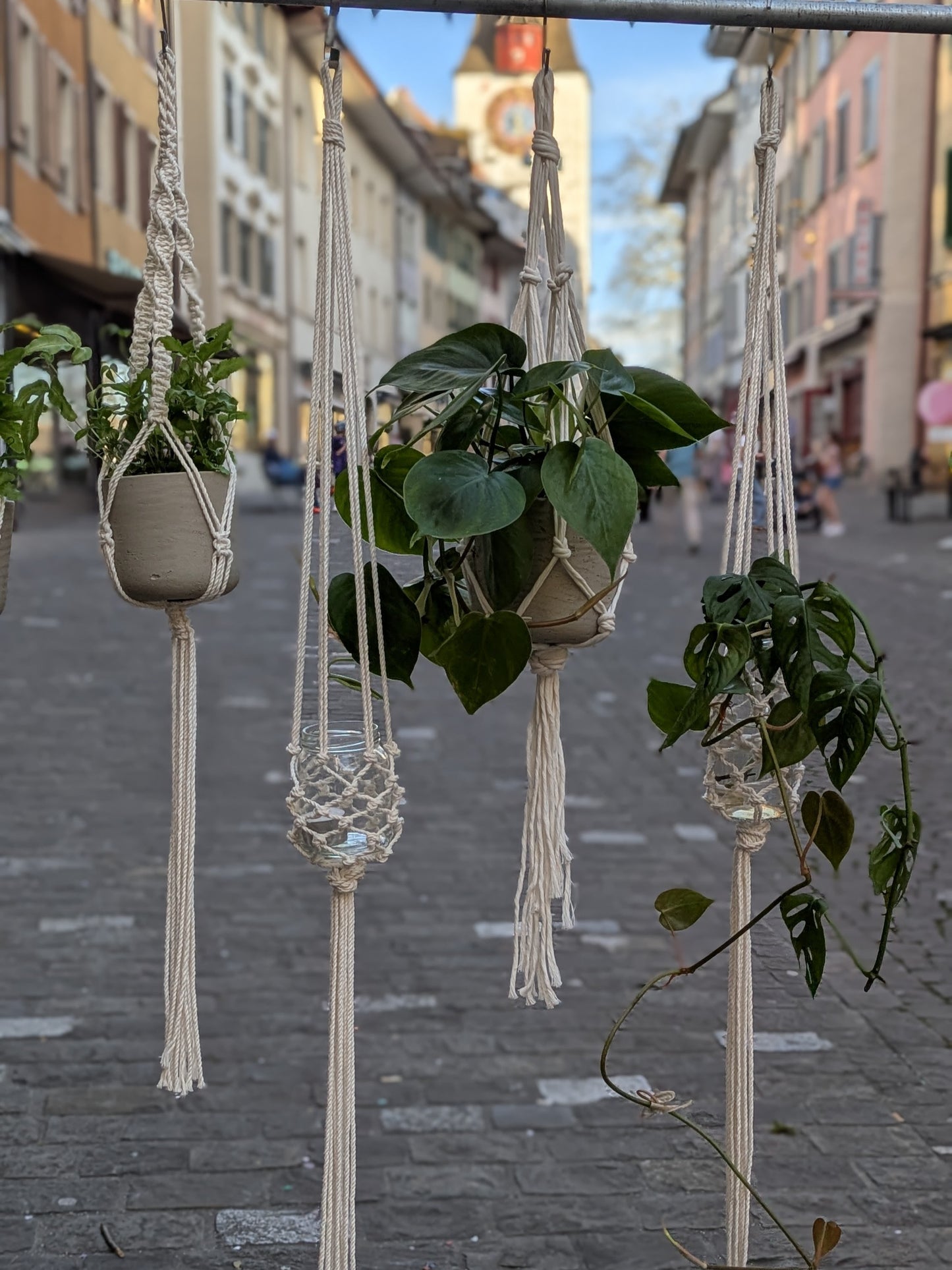 Makramee Windlicht – mit Glas