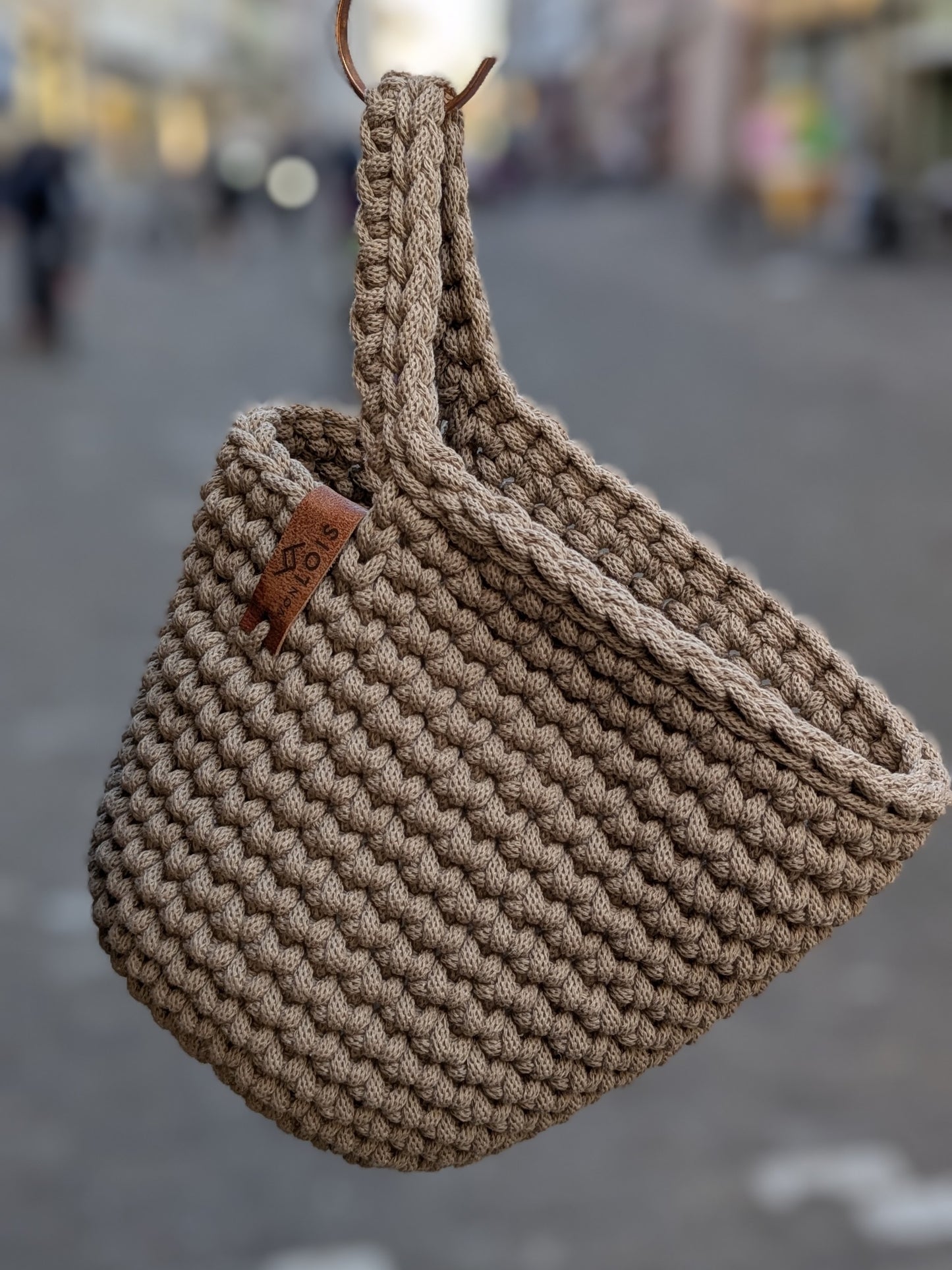 Hängetasche aus Recycling-Baumwolle M