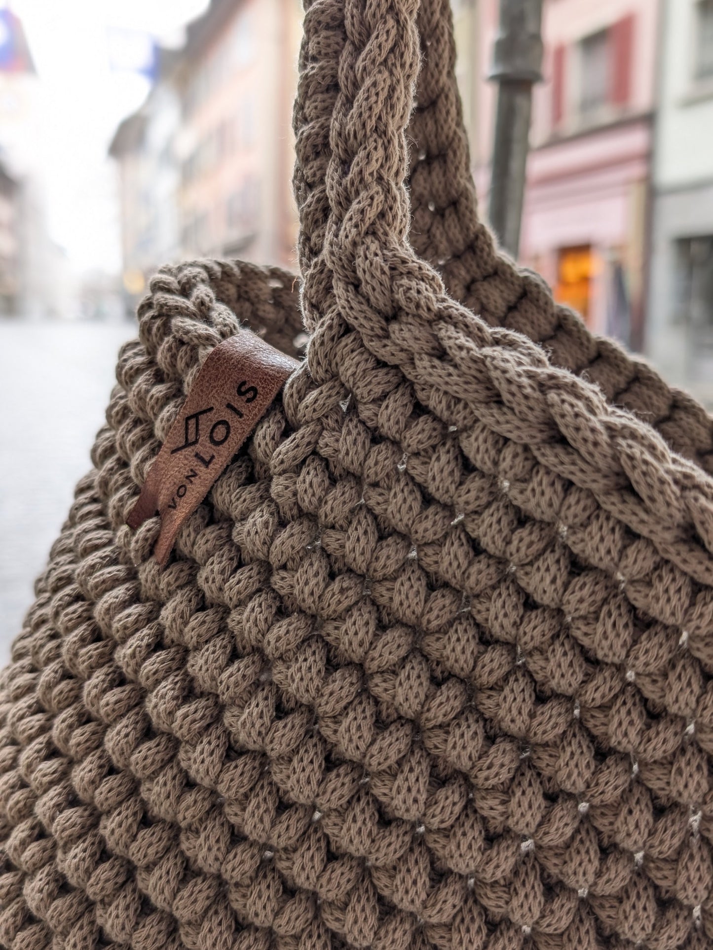 Hängetasche aus Recycling-Baumwolle L