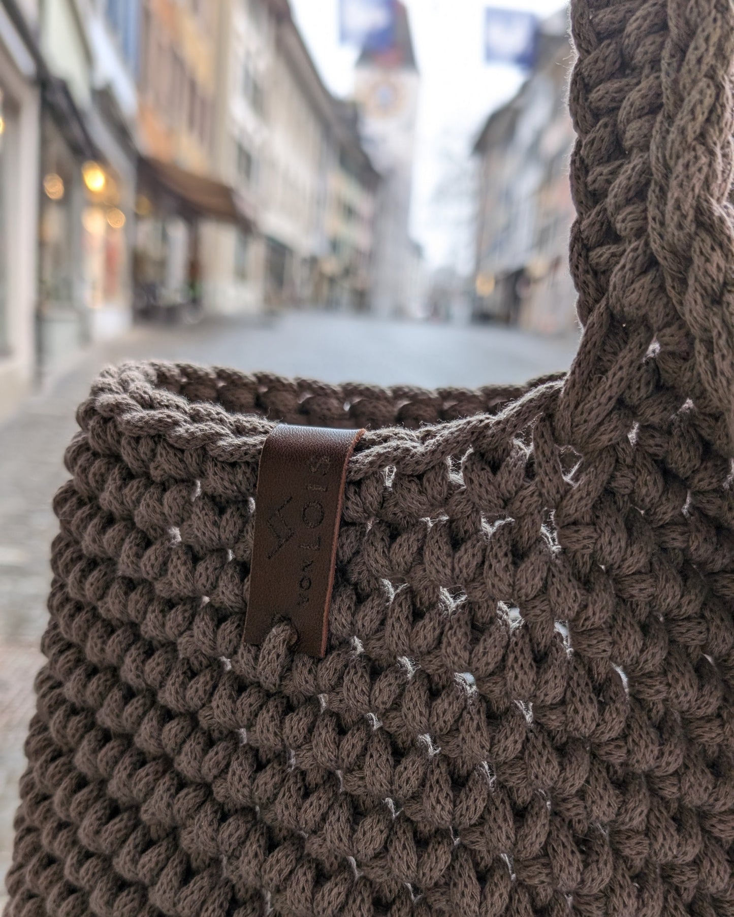 Hängetasche aus Recycling-Baumwolle L