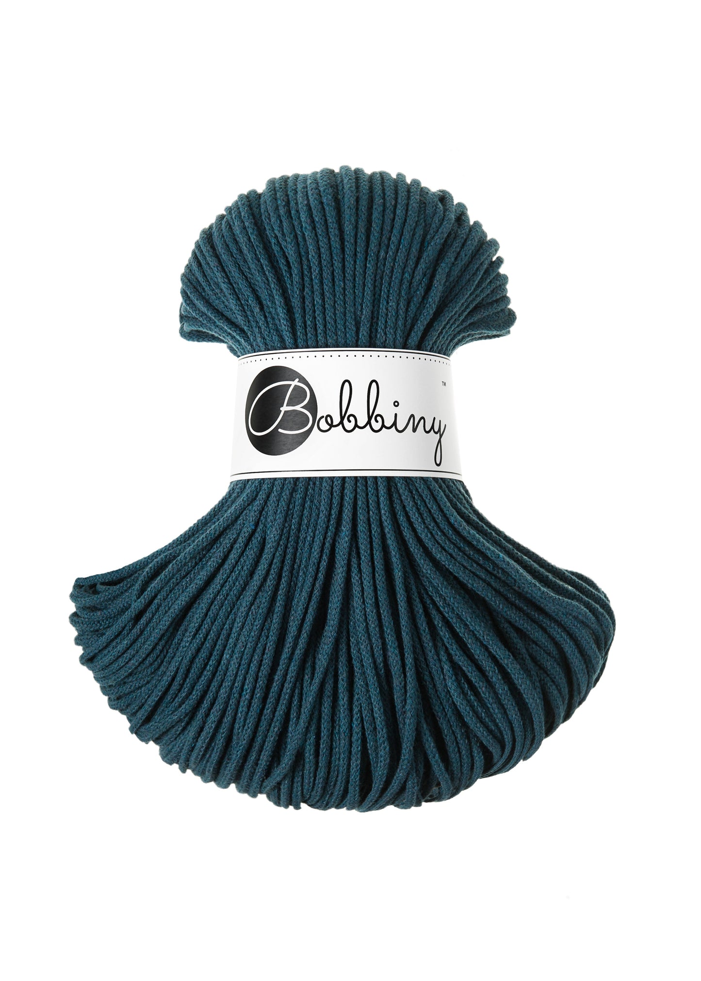 Bobbiny Junior Garn – 3 mm, 100 m, Peacock Blue