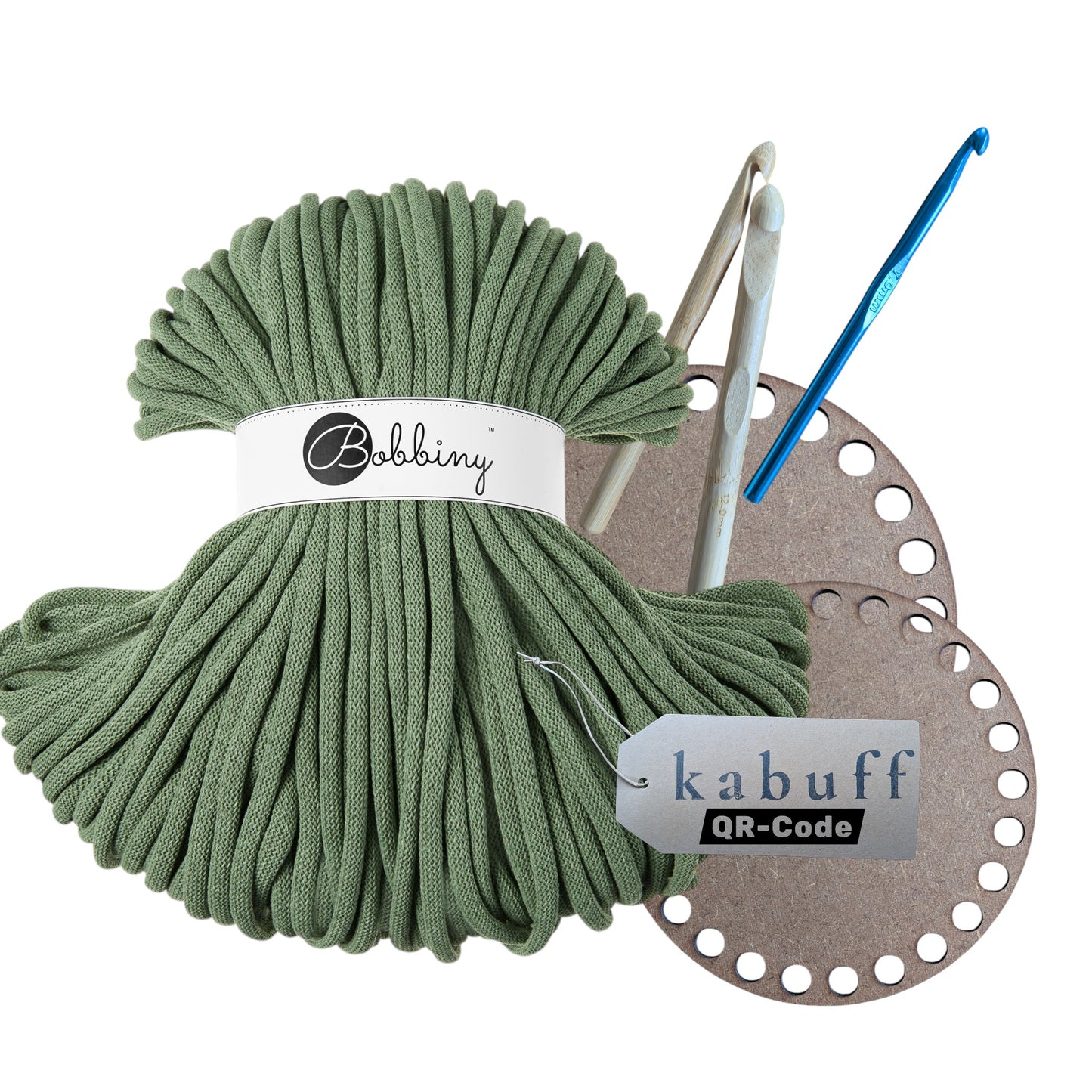 DIY Häkelset mit Jumbo Garn – Korbset Eukalyptus Green