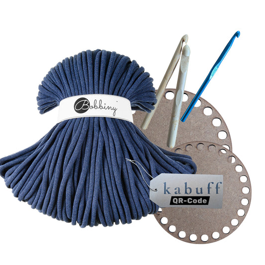 DIY Häkelset mit Jumbo Garn – Korbset Jeans