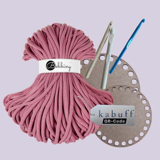 DIY Häkelset mit Jumbo Garn – Korbset Blossom