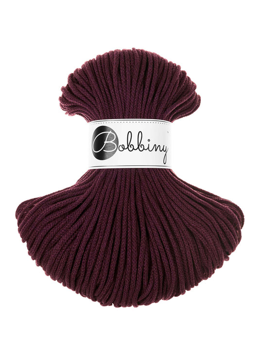 Bobbiny Junior Garn – 3 mm, 100 m, Burgundy