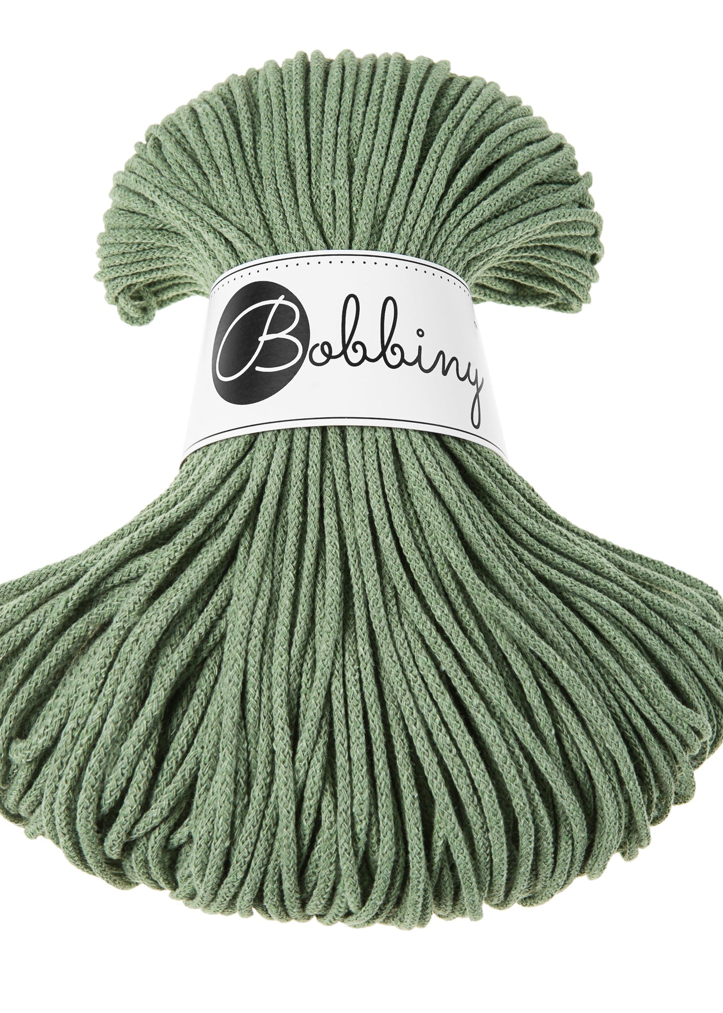 Bobbiny Junior Garn – 3 mm, 100 m, Eukalyptus Green