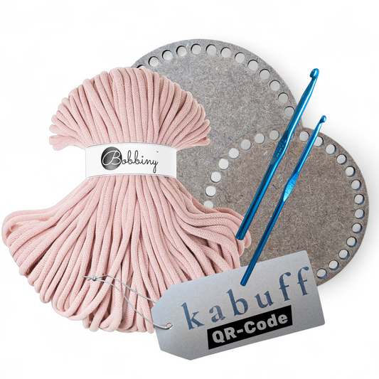 Häkelkorb-Set in Pastel Pink