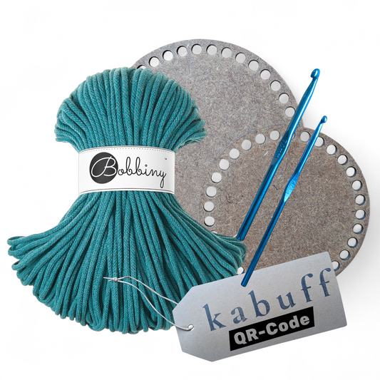 Häkelkorb-Set in Teal