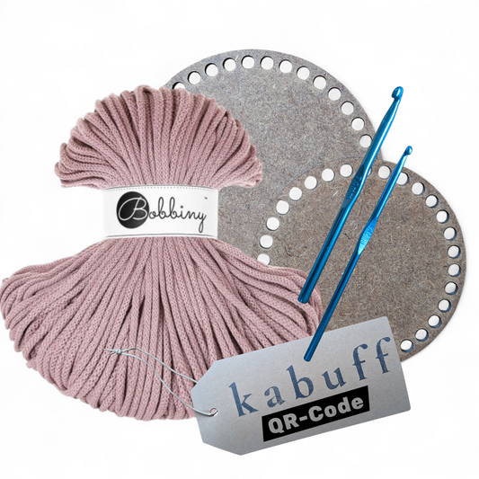 Häkelkorb-Set in Mauve