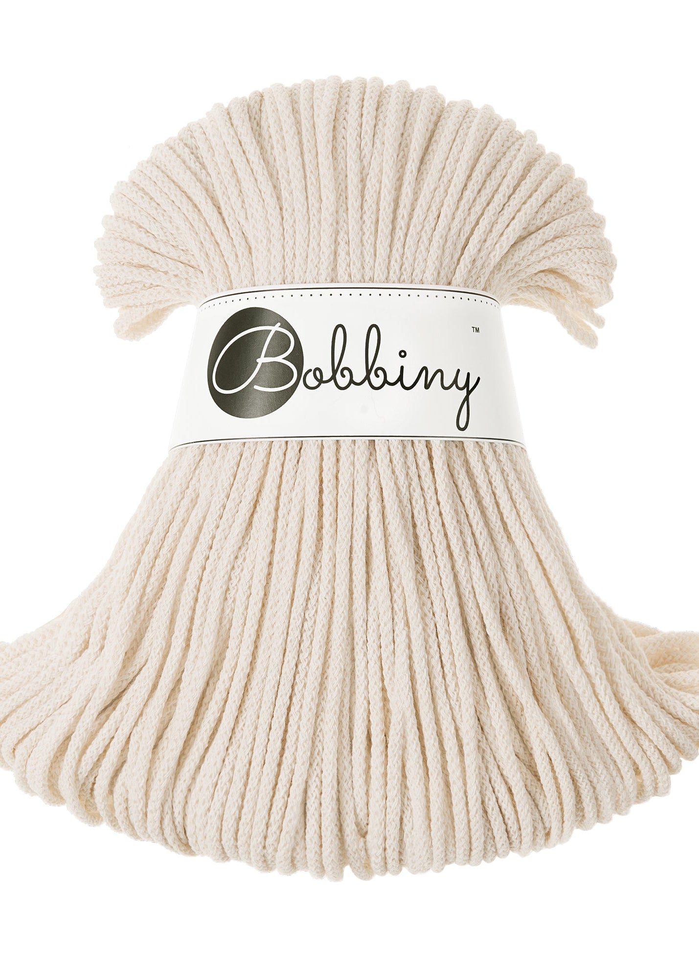Bobbiny Junior Garn – 3 mm, 100 m, Natural