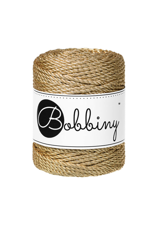 Metallic Rope Bobbiny satin gold