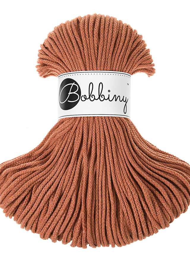 Bobbiny Junior Garn – 3 mm, 100 m, Terracotta