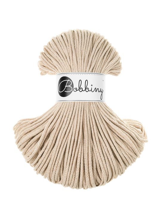 Bobbiny Junior Garn – 3 mm, 100 m, Warm Beige