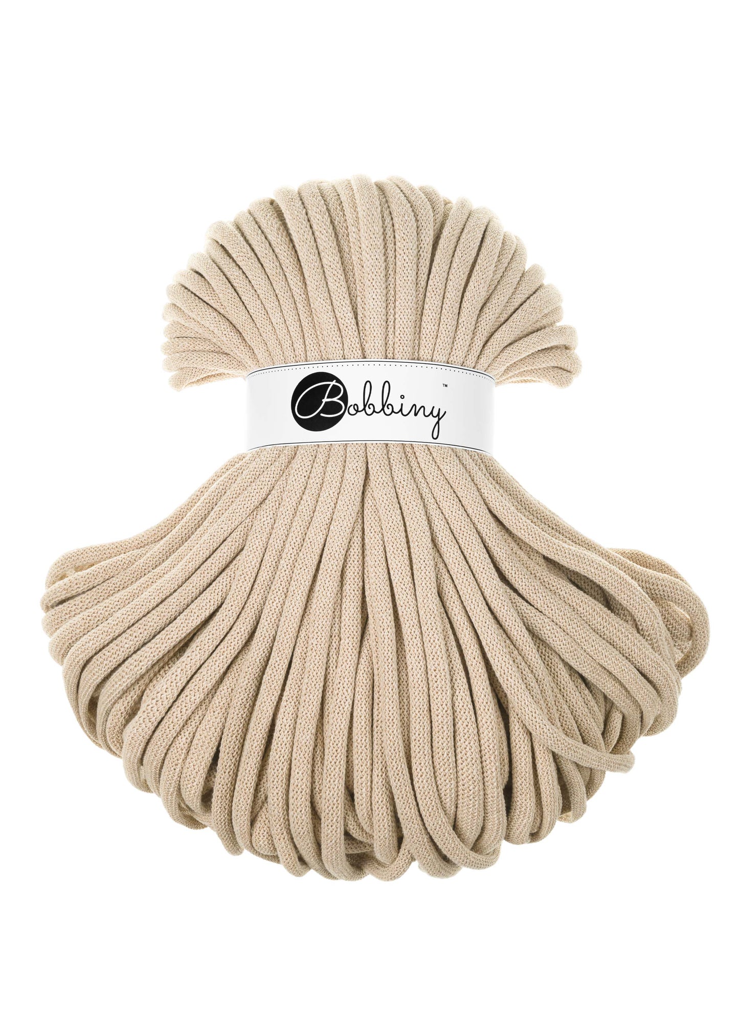 Bobbiny Jumbokordel – 9 mm, 100 m, Warm Beige