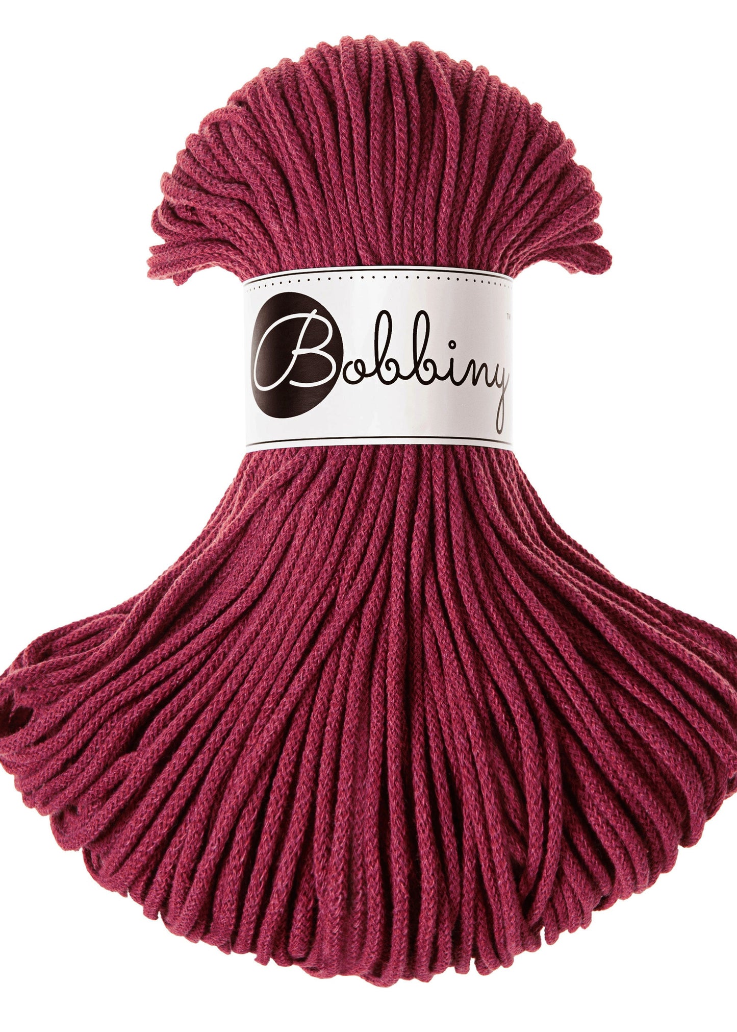 Bobbiny Junior Garn – 3 mm, 100 m, Wein Red