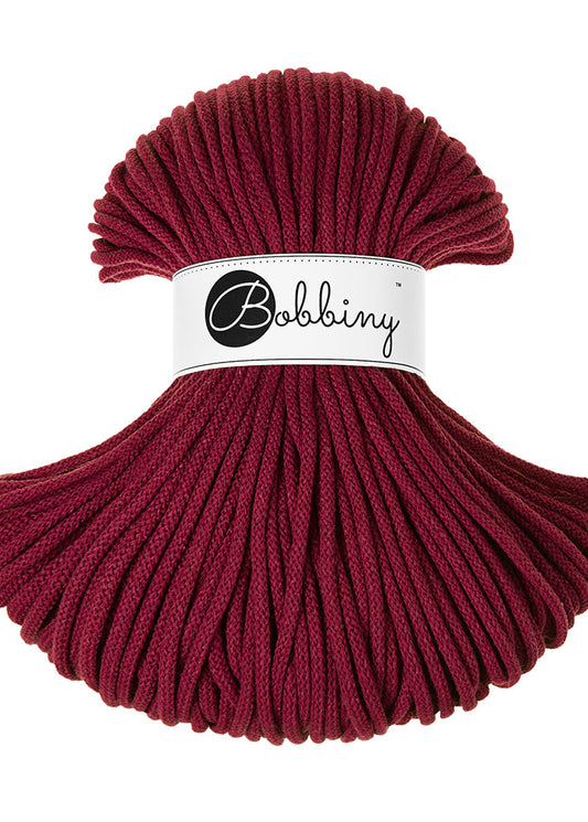 Bobbiny Junior Garn – 5 mm, 100 m, Wine Red