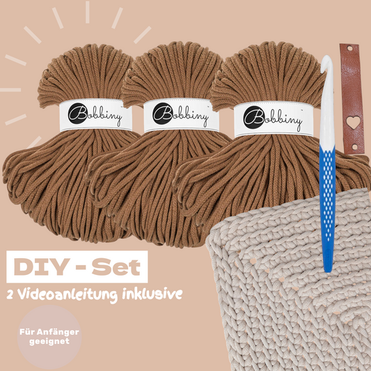 DIY Teppich Häkelset – Caramel | Teppich selber häkeln