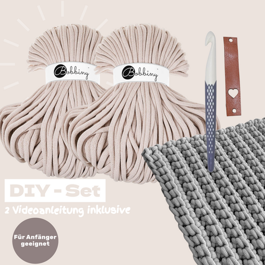 DIY Teppich Häkelset – Nude | Teppich selber häkeln