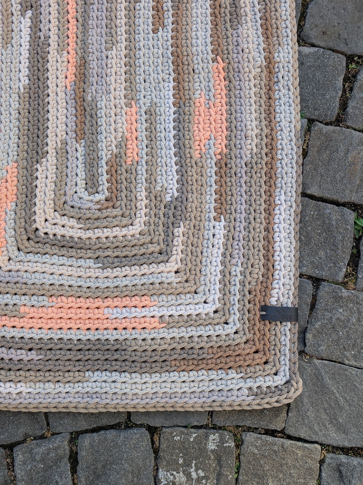 Baumwollteppich in aus Recycling garn