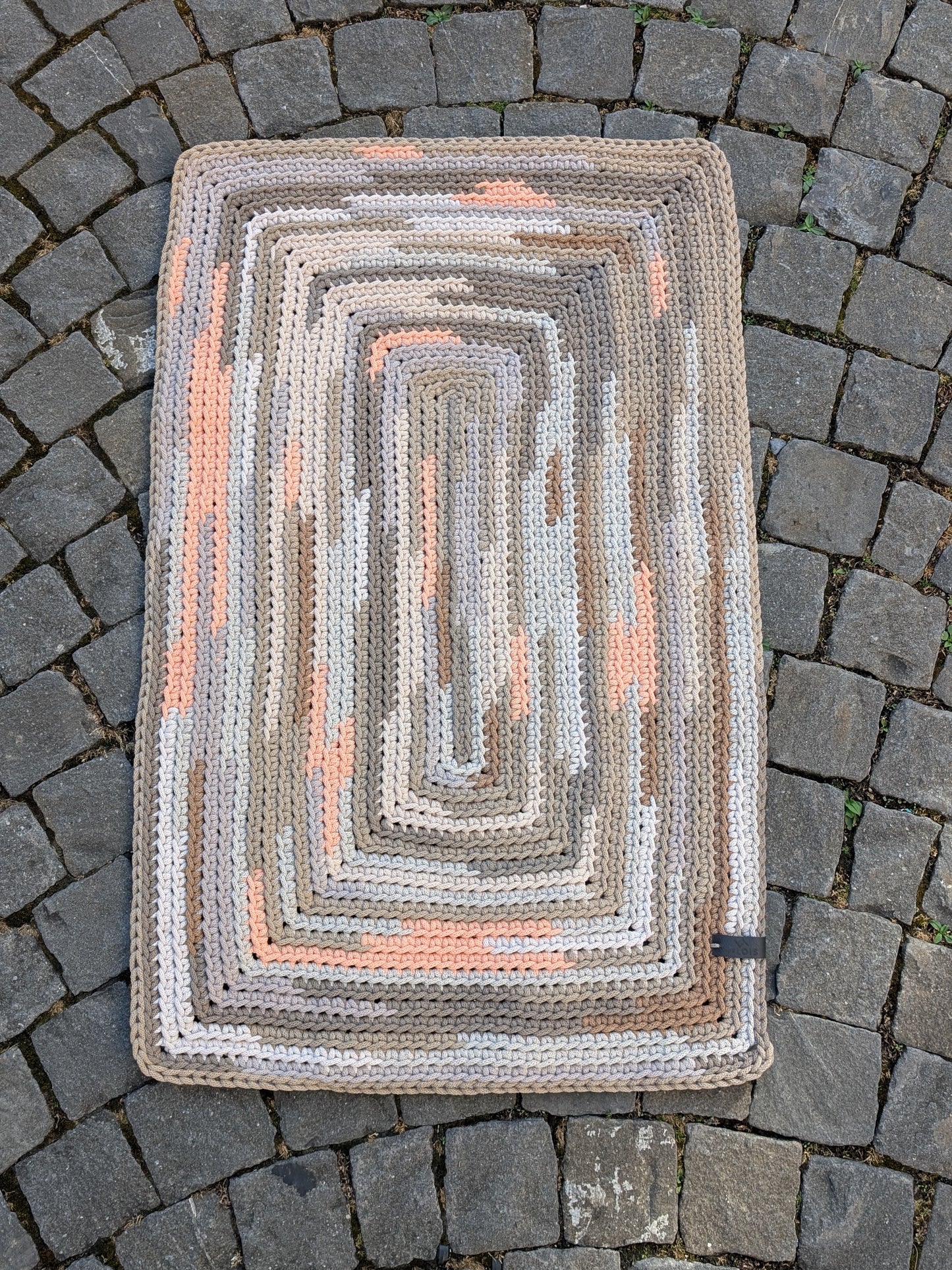 Baumwollteppich in aus Recycling garn