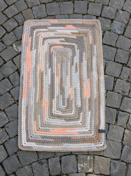 Baumwollteppich in aus Recycling garn